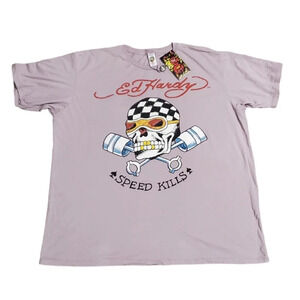 NWT Ed Hardy by Christian Audigier Skull Men's Shirt 4XL